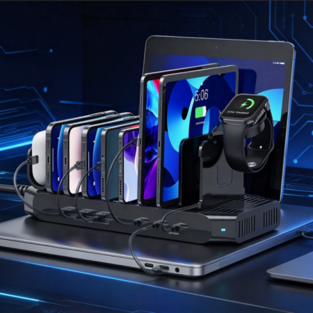 60W PD 6-Port USB-C Charging Station