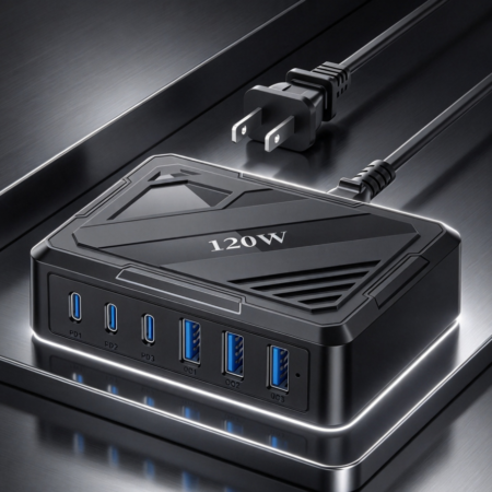 120W 6-Port Desktop Fast Charging Station