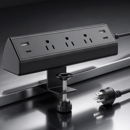 Desk-Clamp 40W Fast-Charging Power Strip