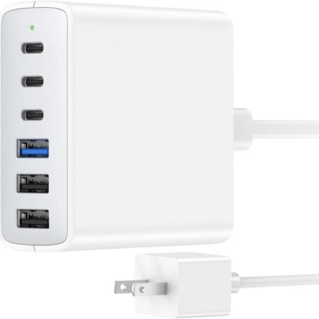 100W USB-C Cable + 6-Port Charging Station Set