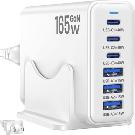 165W 6-Port Desktop Charger