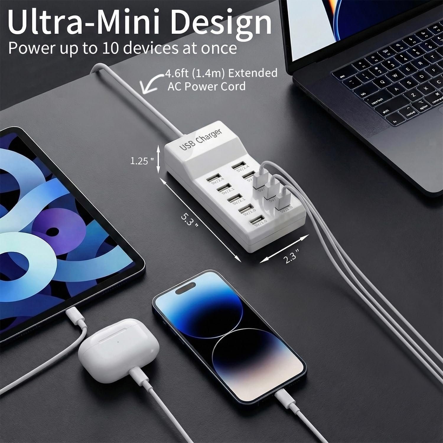 50W 10-Port USB Charging Station - Image 2