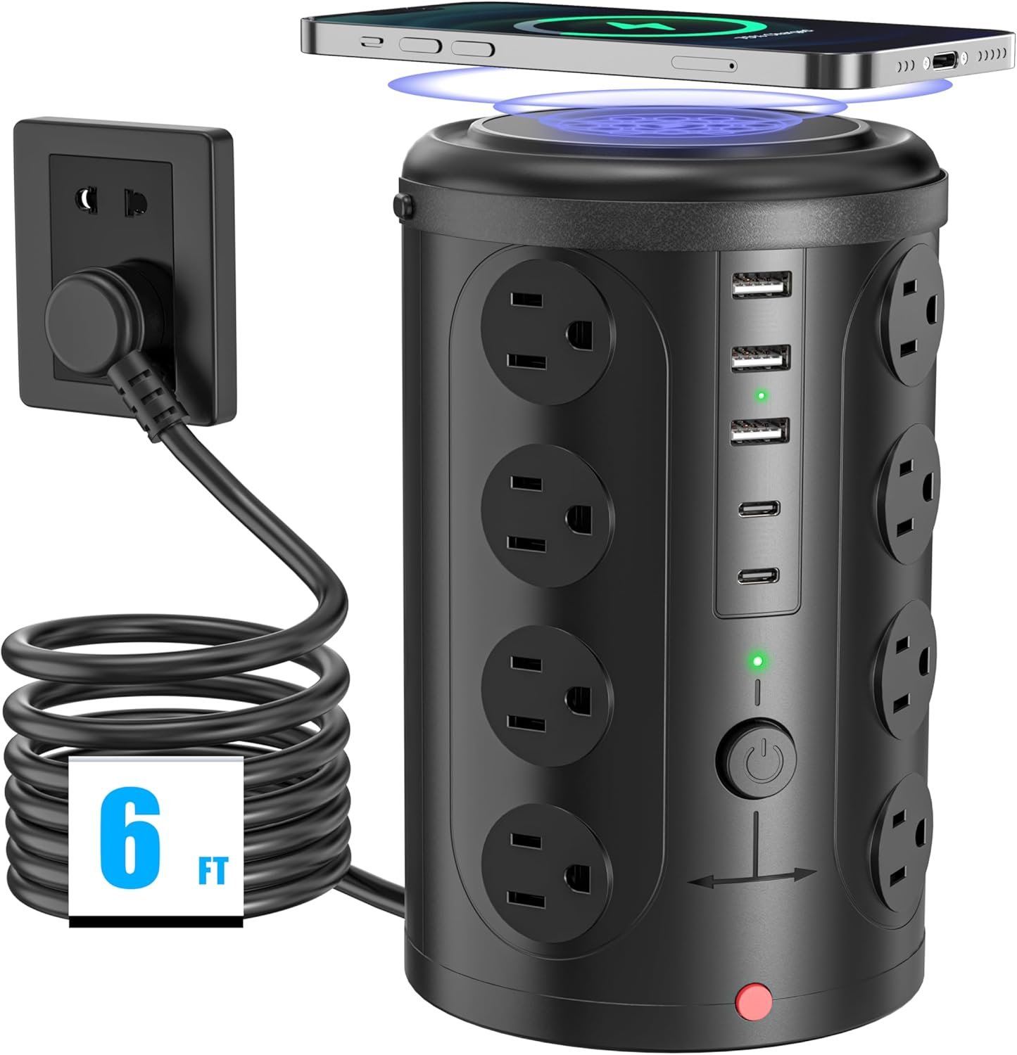 Vertical Surge-Protected Power Tower