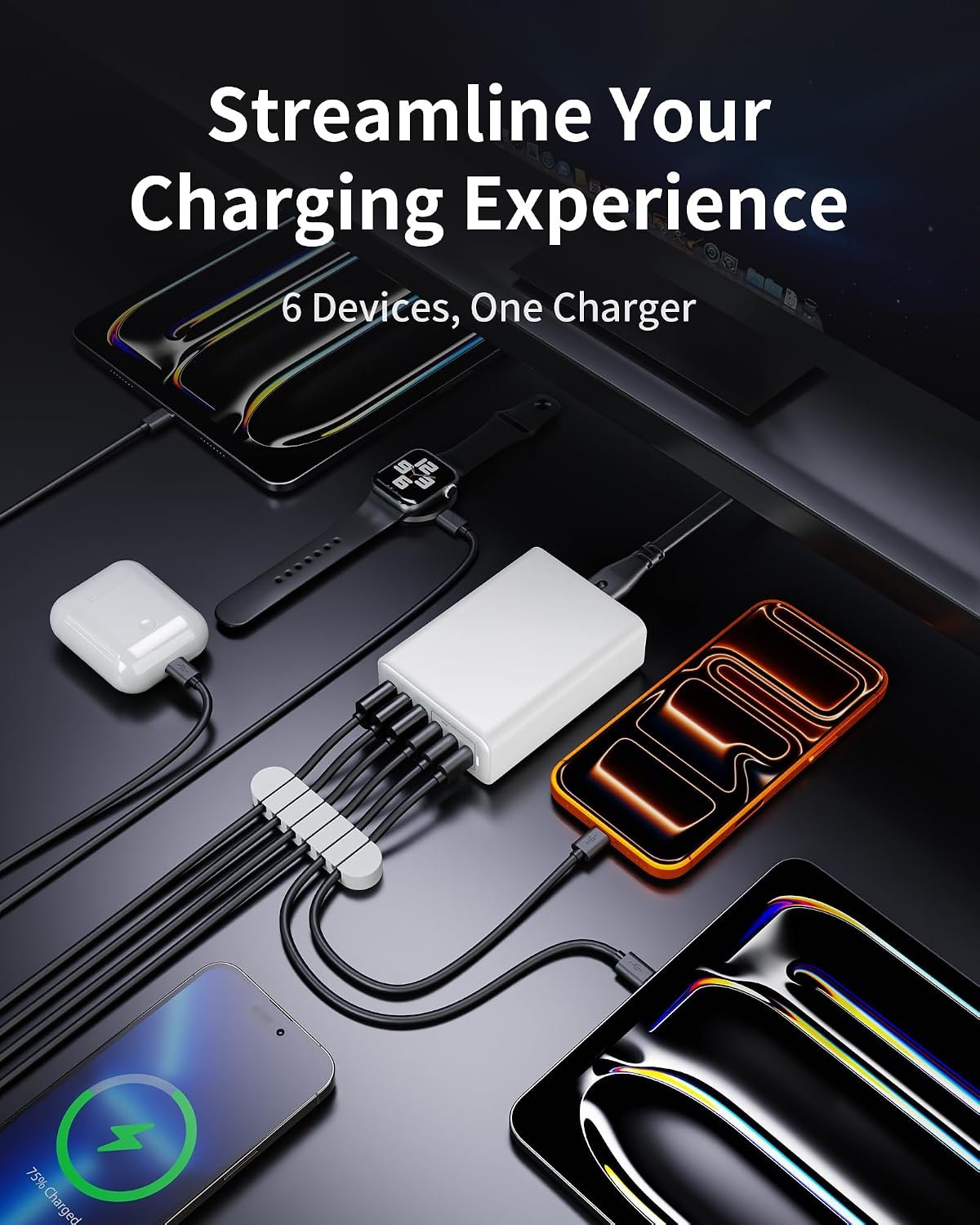 105W 6-Port USB-C Charging Block - Image 2